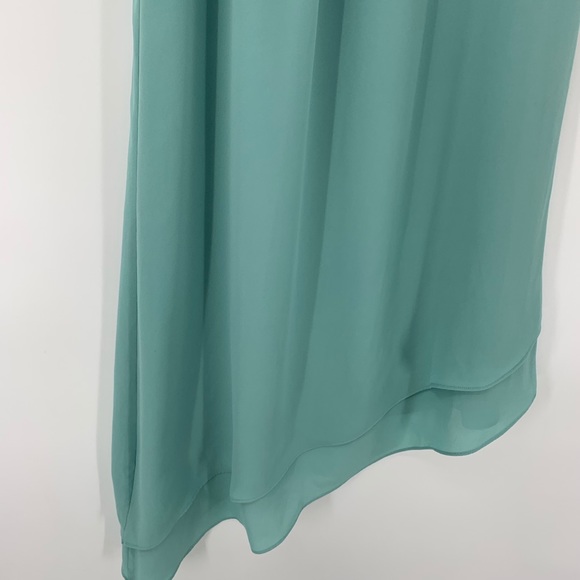 WHBM Halter Asymmetric Soft Dress Blue - Picture 4 of 6